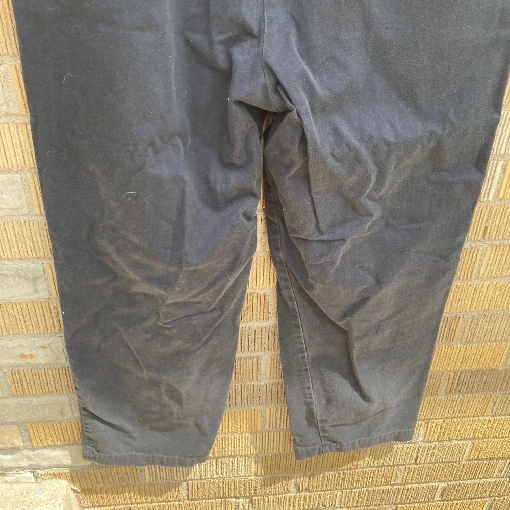 Polo Ralph Lauren Andrew Pant Mens 36x30 Black Double Pleated Chino Trousers Y2K